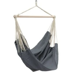 Hängesessel 185x130cm In Grau -Gartenmöbel Angebote amanka hangesessel 185x130cm in grau 2