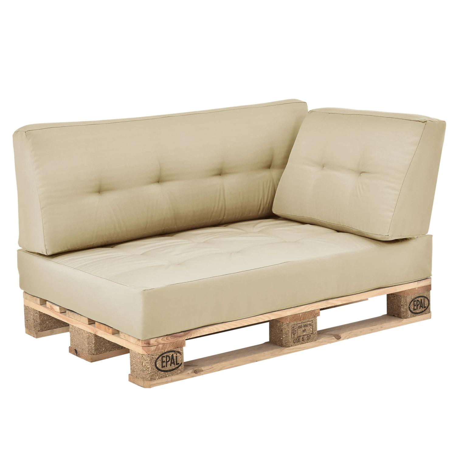 Palettenkissen In Beige (L)120cm (H)80cm (B)15cm 5 Palettenkissen In Beige (L)120cm (H)80cm (B)15cm – Bild 3