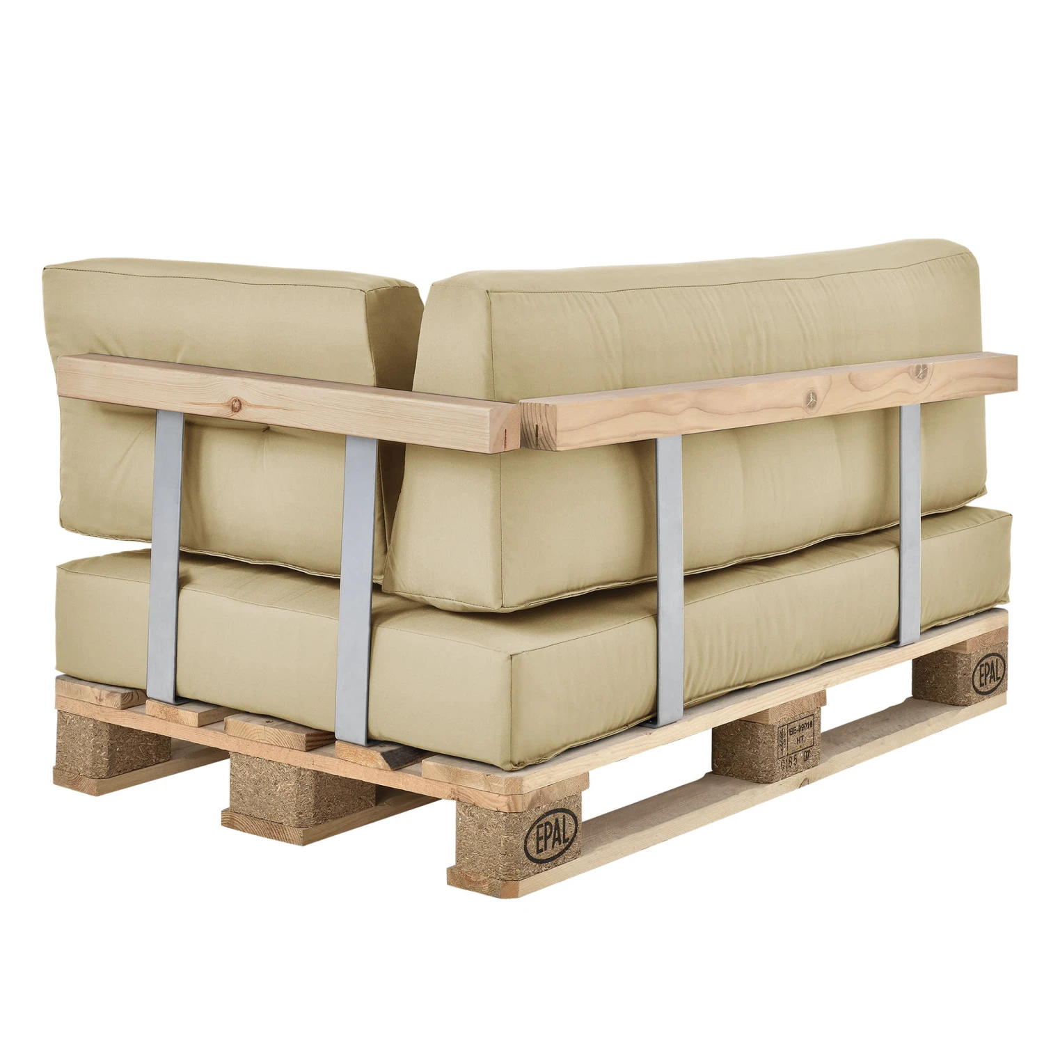 Palettenkissen In Beige (L)120cm (H)80cm (B)15cm 6 Palettenkissen In Beige (L)120cm (H)80cm (B)15cm – Bild 4