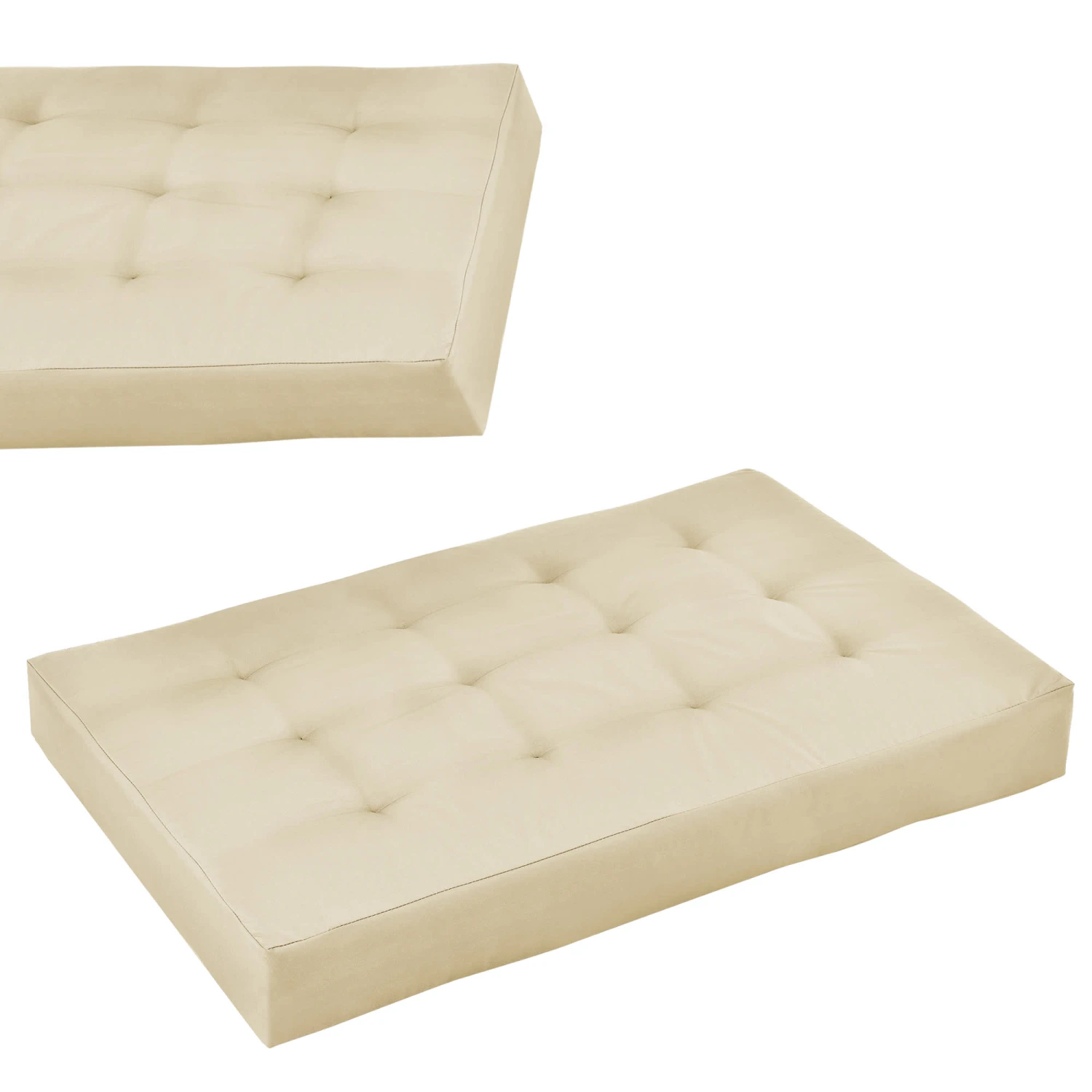 Palettenkissen In Beige (L)120cm (H)80cm (B)15cm 3 Palettenkissen In Beige (L)120cm (H)80cm (B)15cm