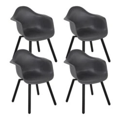 4er Set Gartenstuhl MONTREUX In Grau