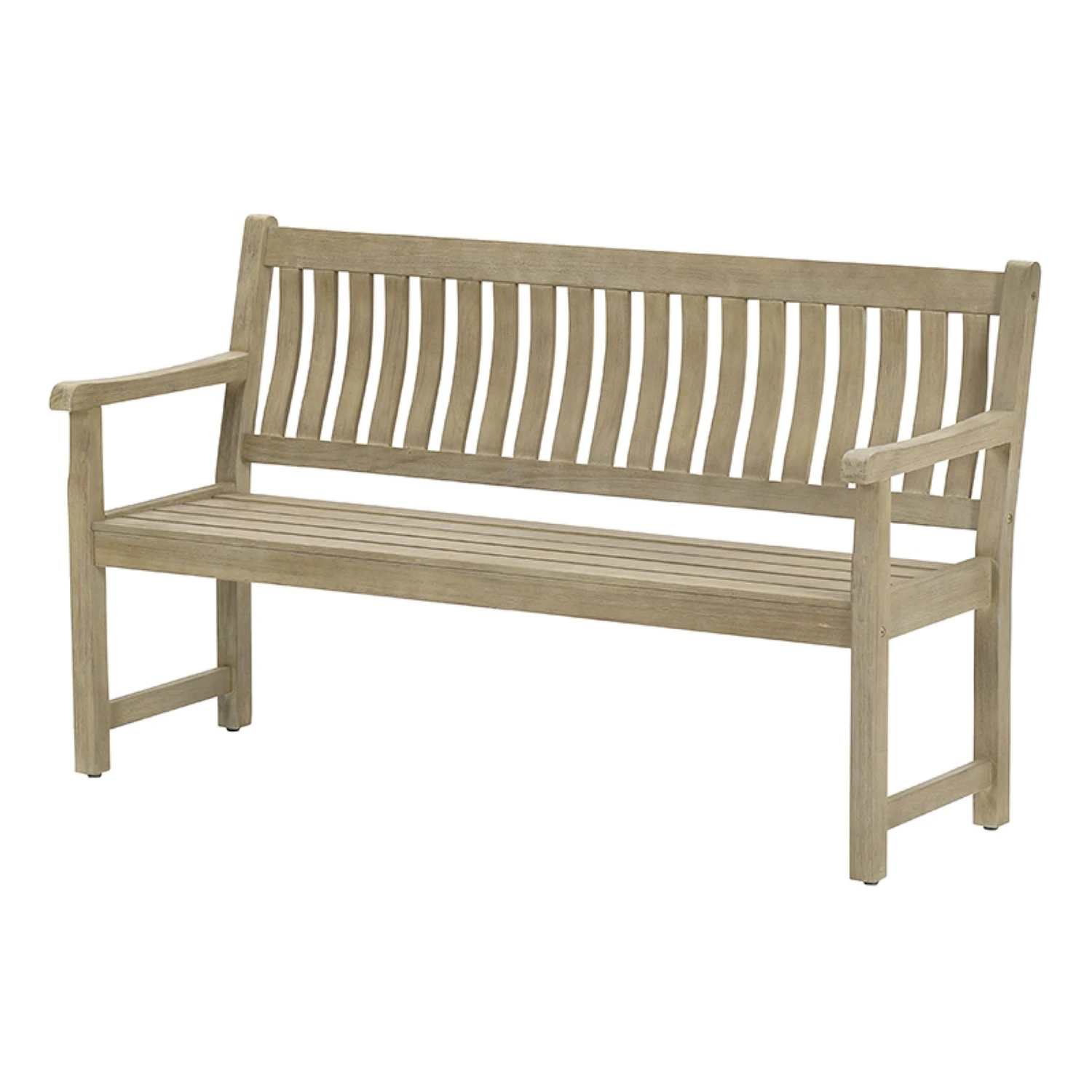 Gartenbank / Parkbank VONDEL Aus Eukalyptus In Farbe White-Wash