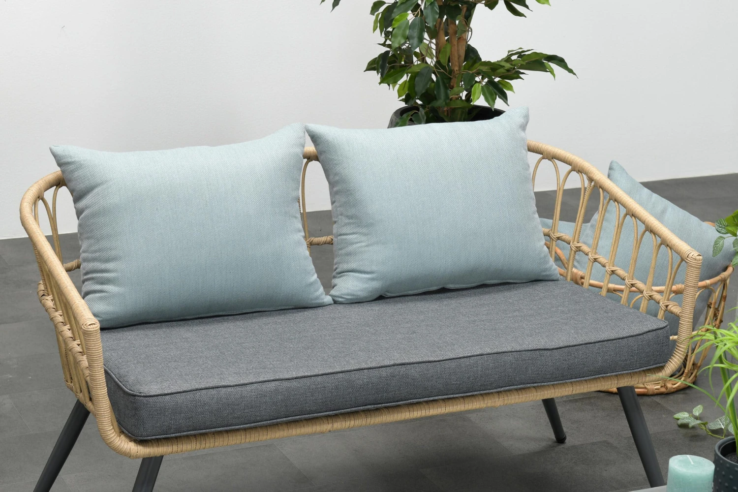 Gartenmöbel Sitzgruppe Set FRANKLIN In Farbe Grau 7 Gartenmöbel Sitzgruppe Set FRANKLIN In Farbe Grau – Bild 5