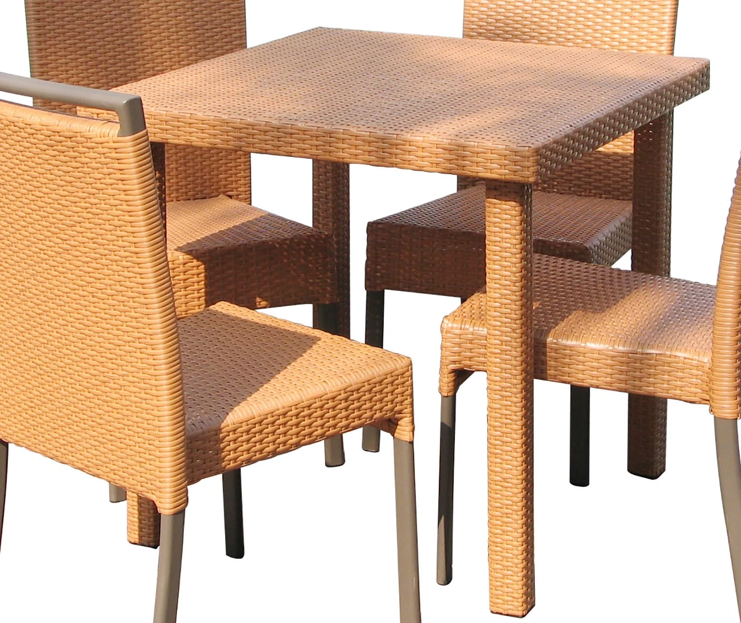 Gartentisch GEORG Aus Aluminium In Farbe Hellbraun