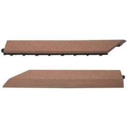 2er-Set Abschlussleiste Für WPC Bodenfliese, Coffee Links Ohne Haken