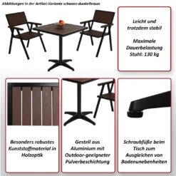 Gartenmöbel Angebote -Gartenmöbel Angebote mcw 2er set gartenstuhl gartentisch j95 schwarz teak 1
