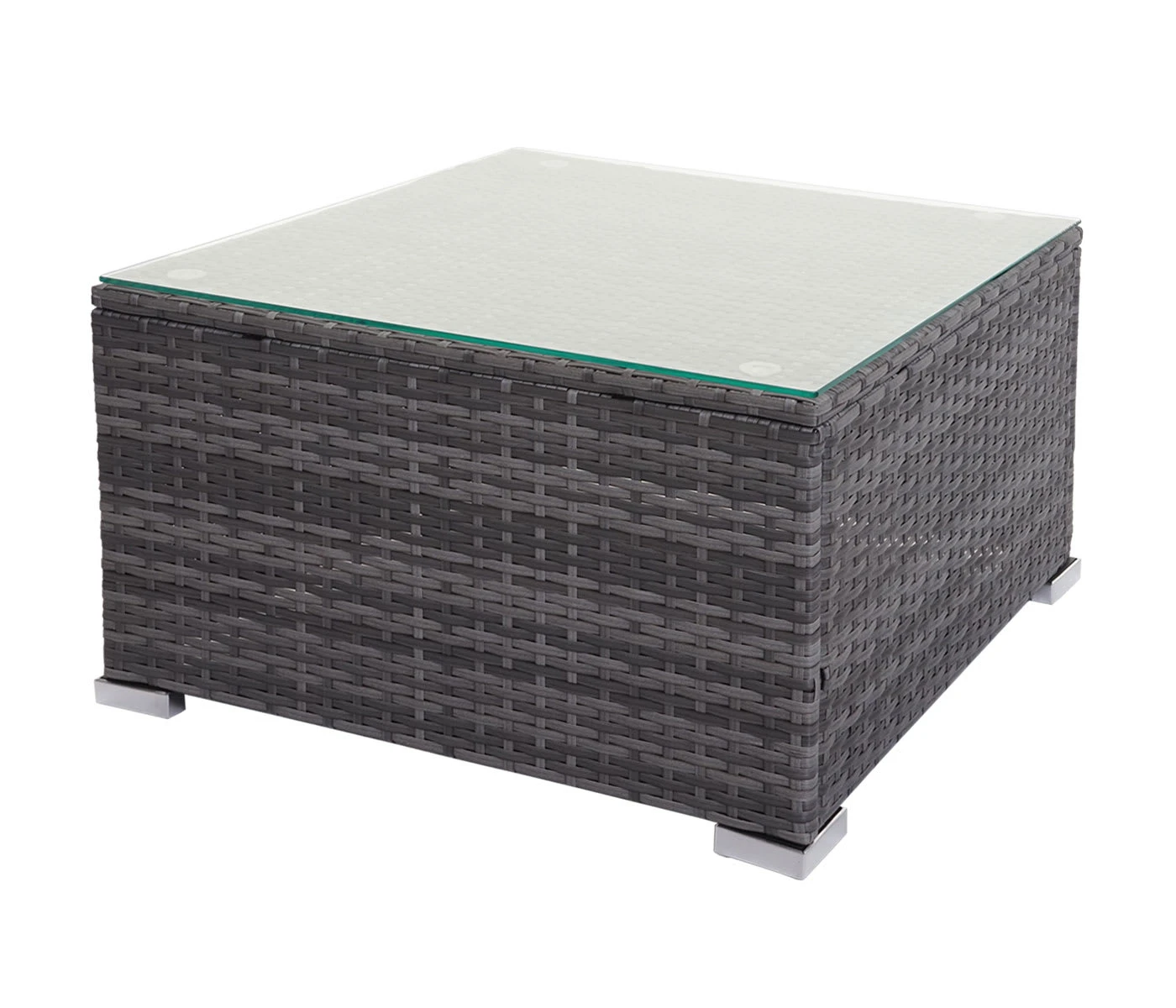 Poly-Rattan Garnitur F57, Grau, Kissen Dunkelgrau Ohne Deko-Kissen 6 Poly-Rattan Garnitur F57, Grau, Kissen Dunkelgrau Ohne Deko-Kissen – Bild 4