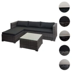 Poly-Rattan Garnitur F57, Grau, Kissen Dunkelgrau Ohne Deko-Kissen 15 Poly-Rattan Garnitur F57, Grau, Kissen Dunkelgrau Ohne Deko-Kissen -Gartenmöbel Angebote mcw poly rattan garnitur f57 grau kissen dunkelgrau ohne deko kissen 6