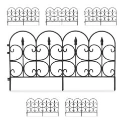 6x Beetzaun In Schwarz - 4 M