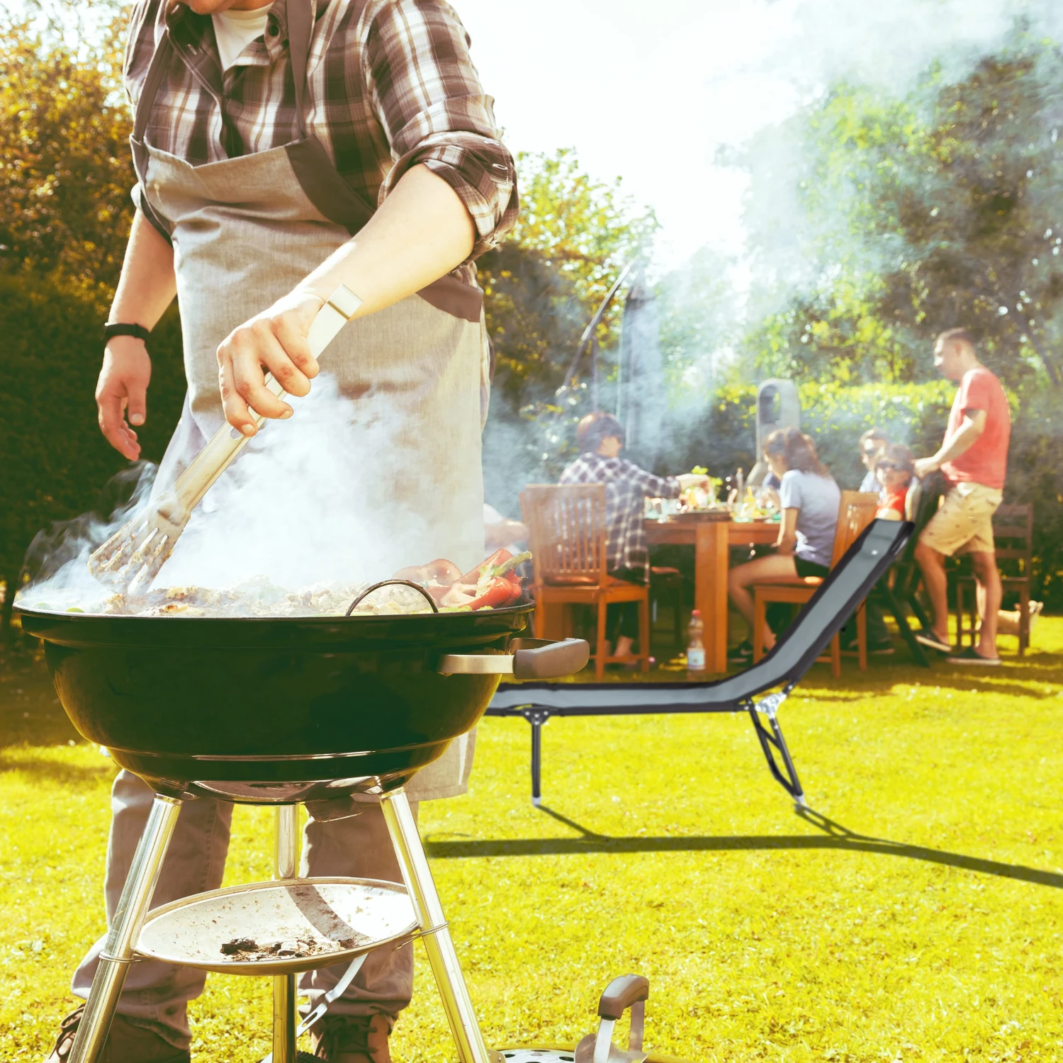 Gartenliege In Schwarz/Grau 7 Gartenliege In Schwarz/Grau – Bild 5