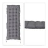Stuhlkissen In Grau - (B)118 X (H)7 X (T)50 Cm -Gartenmöbel Angebote relaxdays stuhlkissen in grau b 118 x h 7 x t 50 cm